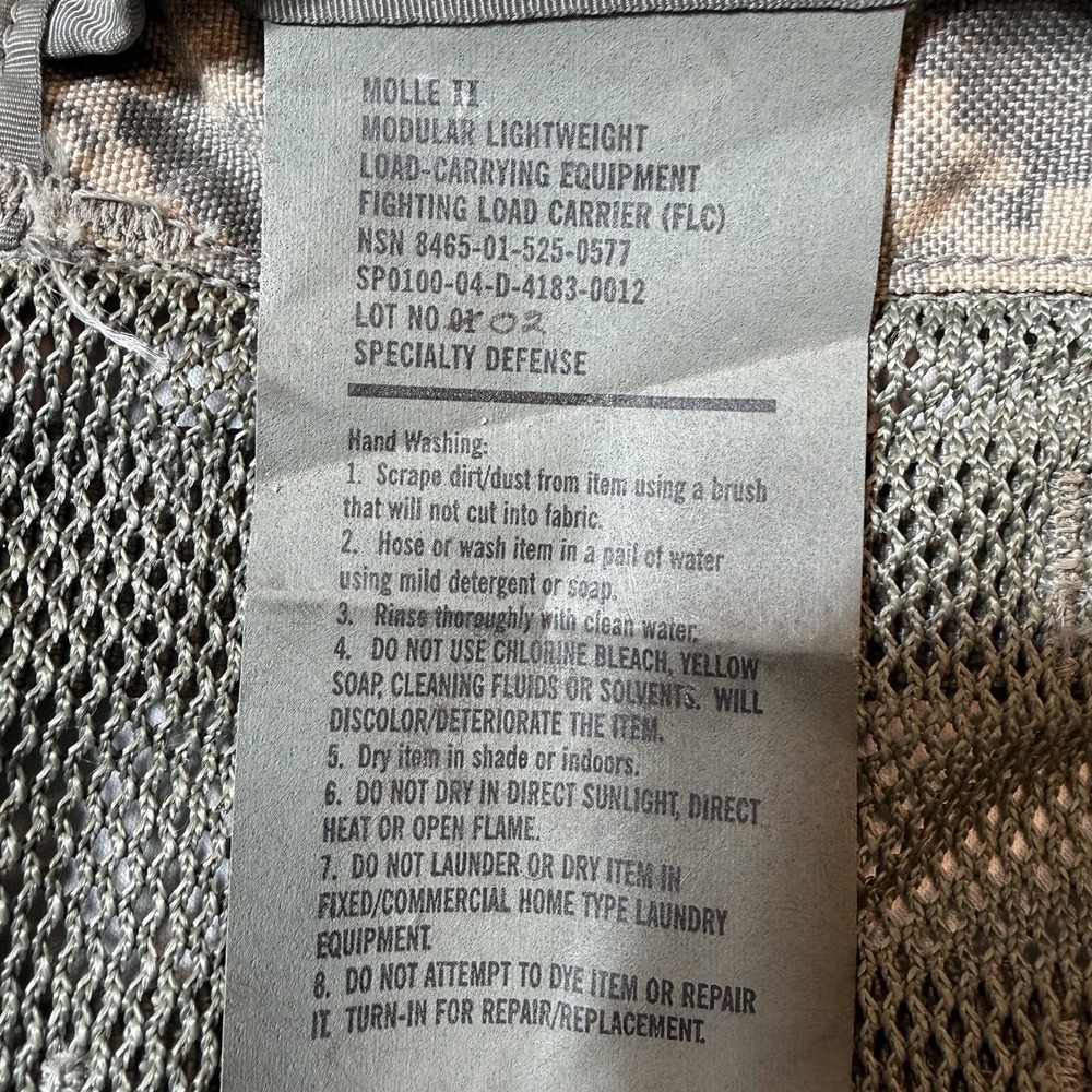 ACU FLC Vest Fighting Load Carrier, US Army MOLLE II Digital Camo USGI - Picture 9 of 9